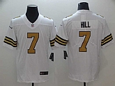 Nike Saints 7 Taysom Hill White Color Rush Limited Jersey,baseball caps,new era cap wholesale,wholesale hats